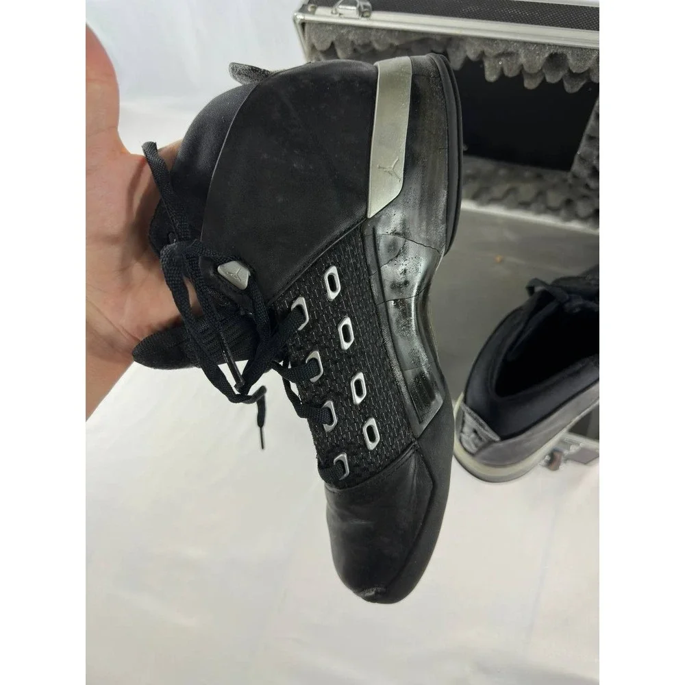 Nike Air Jordan 17 OG 'Black Metallic Silver' 2002 Men's 302720-041 Size 12